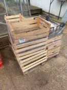 Quantity wooden crates and contents