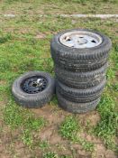 4No Goodyear 205/55R15 wheels and tyres to suit Saab 9000 and spare wheel and tyre