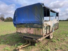 Ex WD single axle trailer with canopy on 185/60R15 wheels and tyres