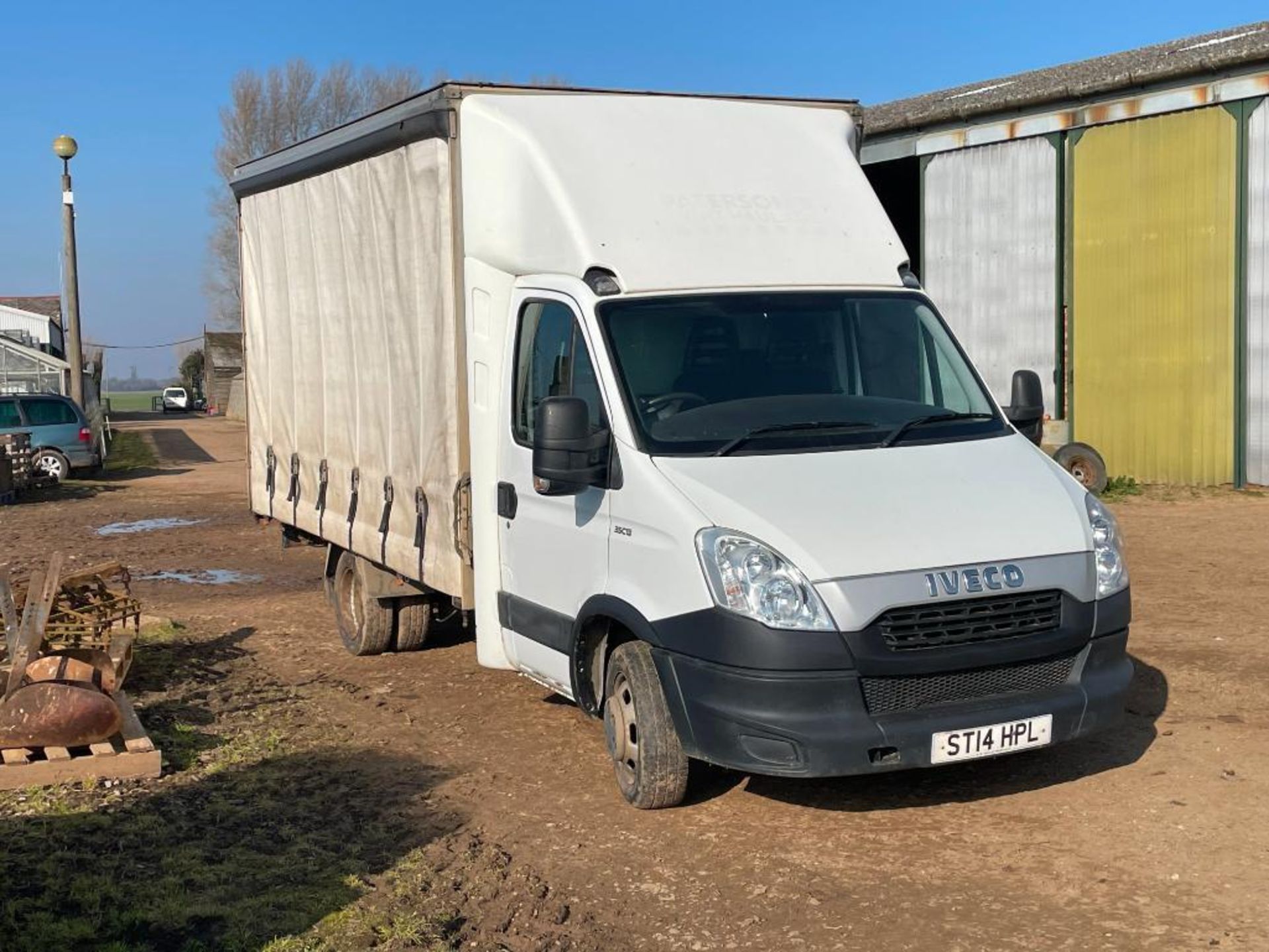 2014 Iveco 35C13 dual wheel 14' curtain side van with 3 seater cab, 6-speed manual. Reg No: ST14 HPL - Image 2 of 8