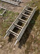 3No aluminium ladders