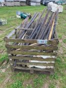 Quantity wooden stakes