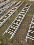 2No aluminium ladders