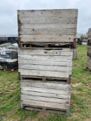 3No wooden pallet boxes