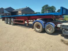 1990 Tinsley 40ft Tri Axle Skelletal Trailer