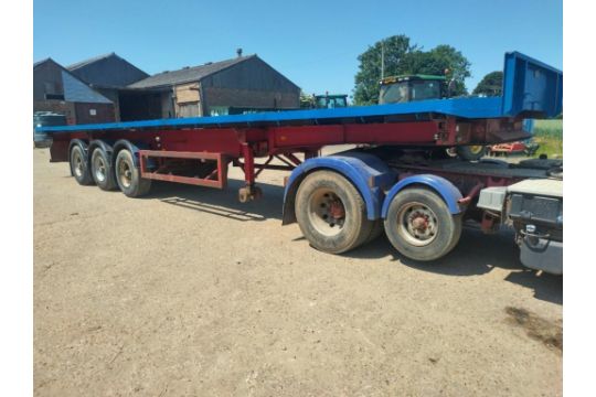 1990 Tinsley 40ft Tri Axle Skelletal Trailer - Image 1 of 11