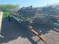 70No. 4" Farrows of Spalding Wright Rain Irrigation Pipes c/w Pipe Trailer