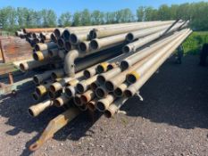 65No. 5" Farrows of Spalding Wright Rain Irrigation Pipes c/w Pipe Trailer