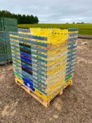 Misc Pallet of Plastic Vegetable Crates