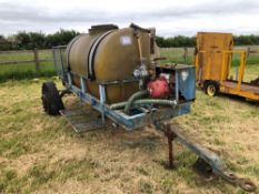 Single axle fibre glass tank with Honda pump