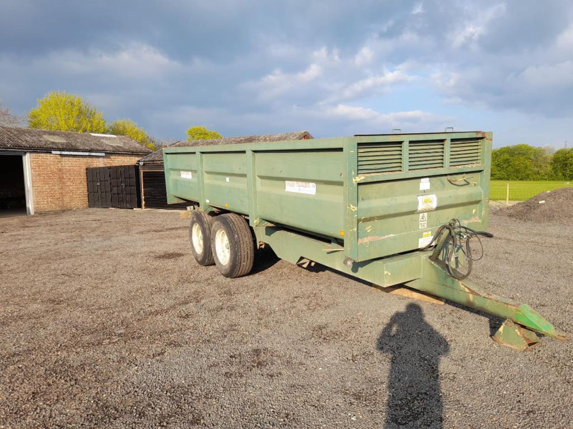 1996 Salop 10t grain trailer with manual tailgate on 325/65R22.5 wheels and tyres - Image 7 of 9