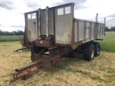 Aluminium 12 ton drop side tipping trailer