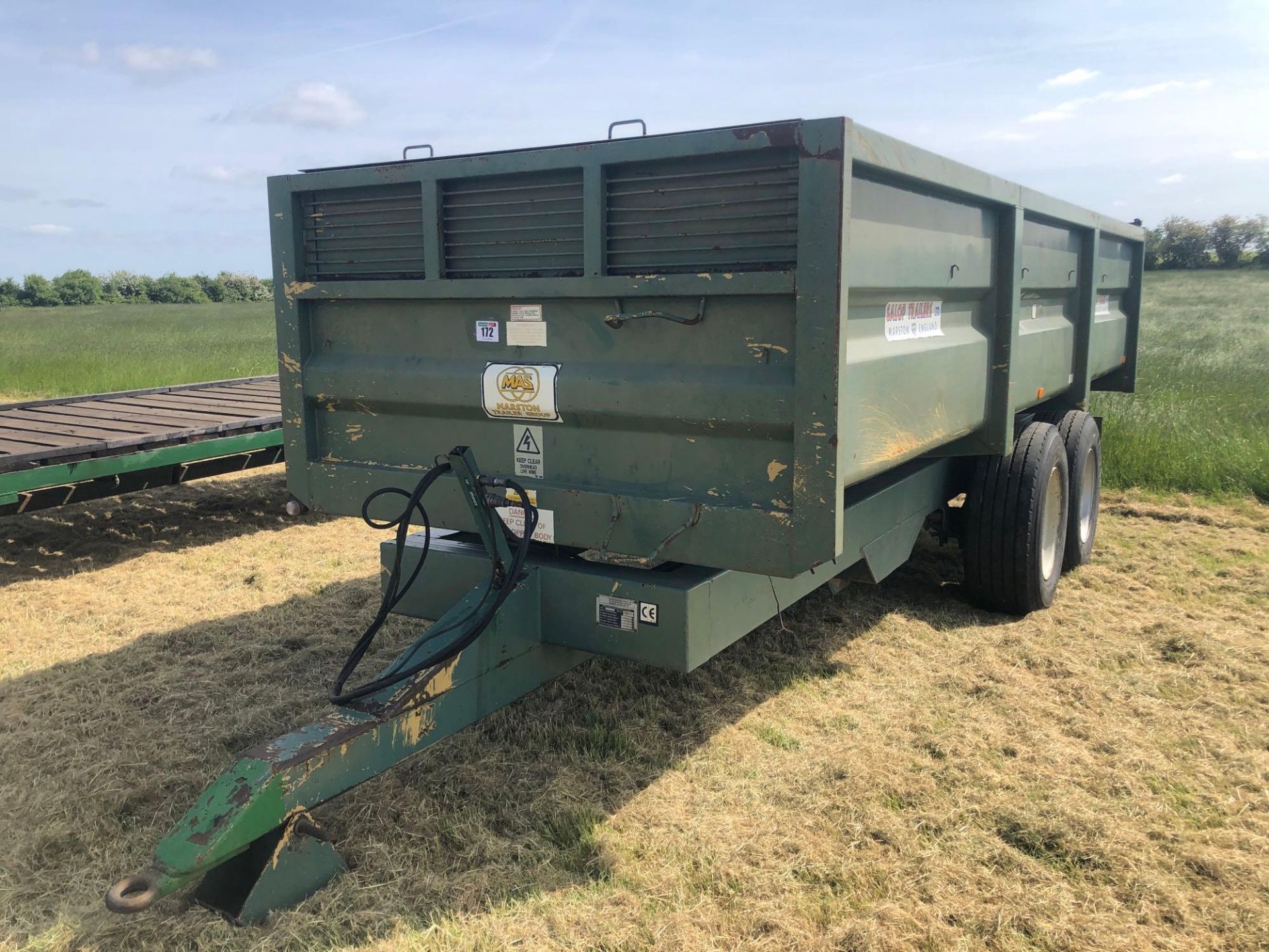 1996 Salop 10t grain trailer with manual tailgate on 325/65R22.5 wheels and tyres