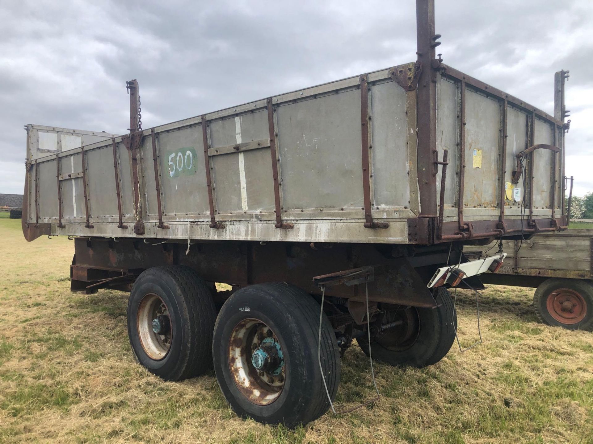 Aluminium 12 ton drop side tipping trailer - Image 6 of 7