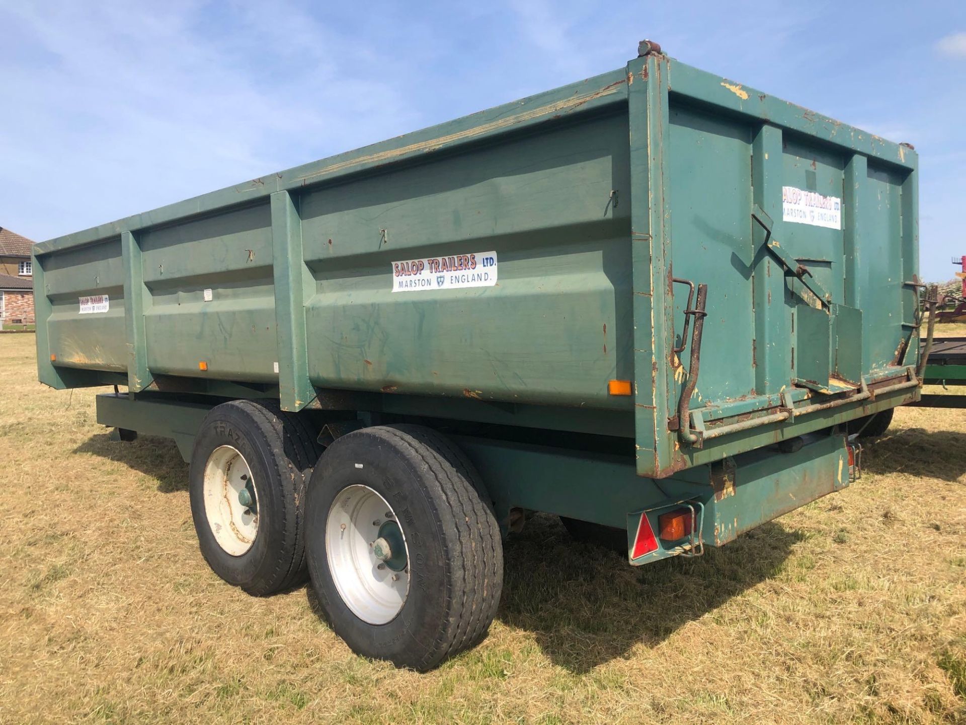 1996 Salop 10t grain trailer with manual tailgate on 325/65R22.5 wheels and tyres - Image 6 of 9