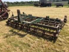 Cousins 3m spring tine cultivator with front and rear crumbler, linkage mounted