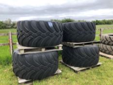 4No Trelleborg 680/55R26.5 flotation wheels and tyres suited to Bateman Sprayer