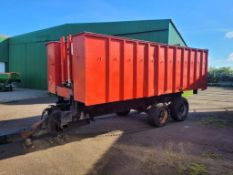 14t twin axle grain trailer, manual tailgate