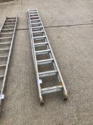 2No galvanised ladders