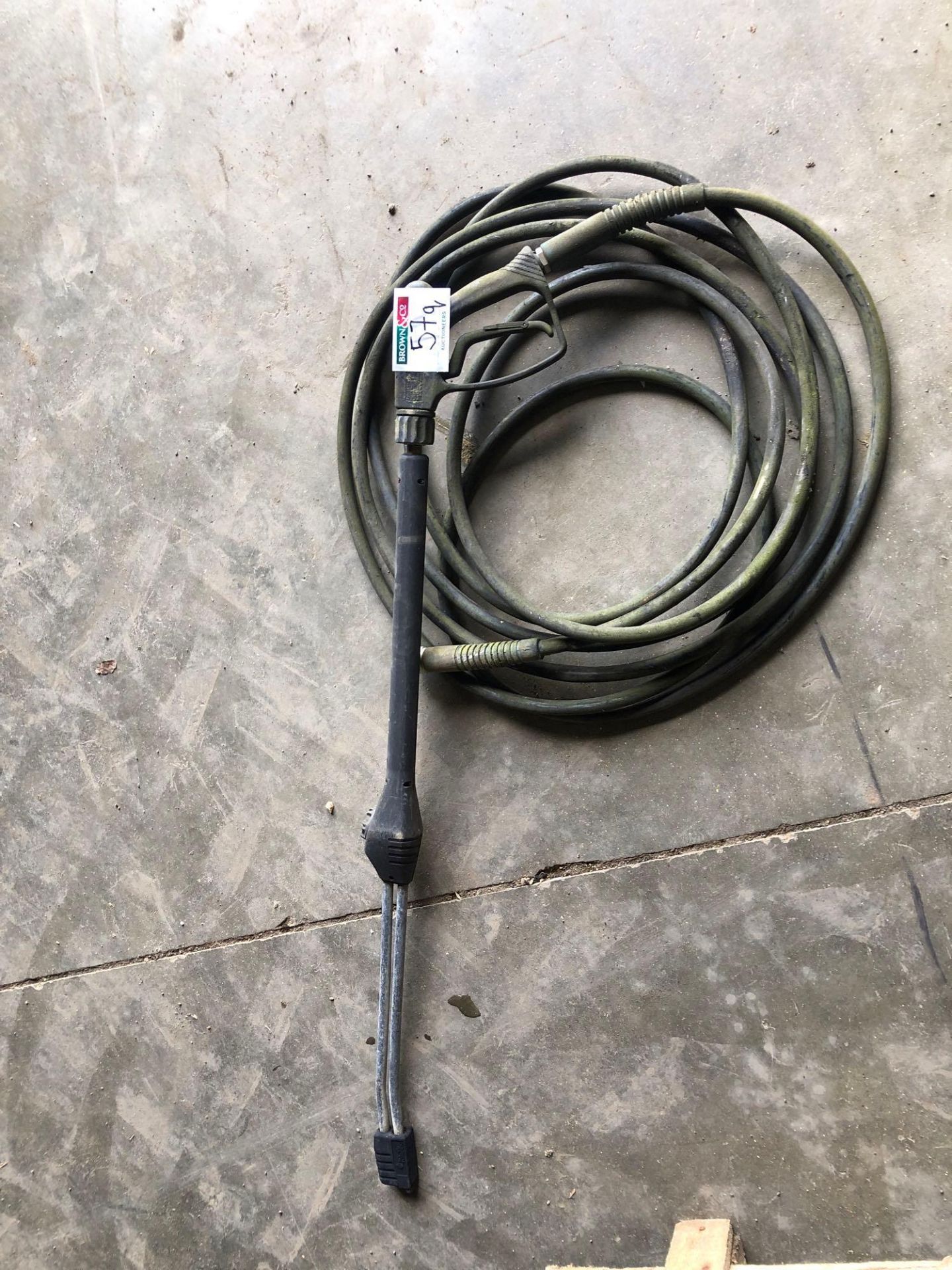 Pressure washer lance and hose