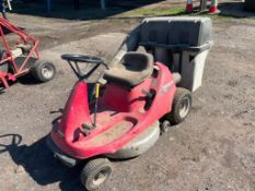 Honda 1011 ride on petrol lawnmower with grass collection bag NB: Manual in Office