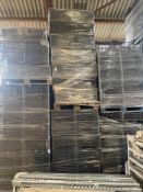 4No. pallets black plastic crates 25cmx50cmx30cm