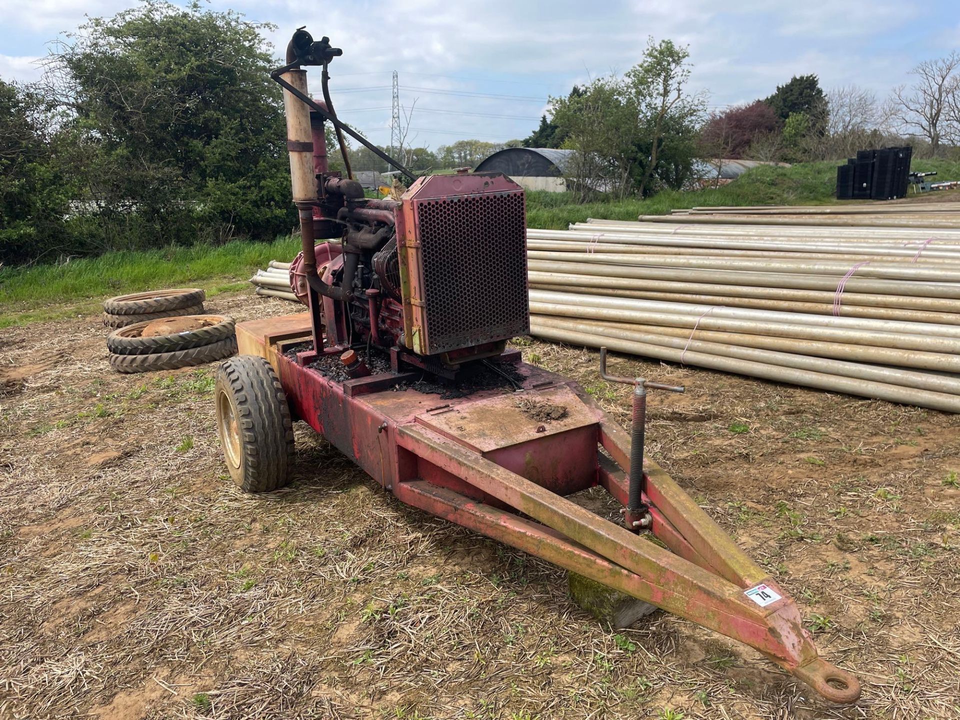 Irrigation pump set with 6 cylinder diesel engine and Landini pump - Image 2 of 6