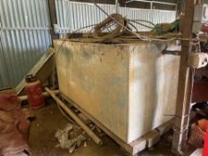 Galvanised water tank with 3phase pump, sold in situ, buyer to remove