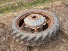 Pair Pirelli 7.2/7-36 row crop wheels and tyres with 8 stud centres