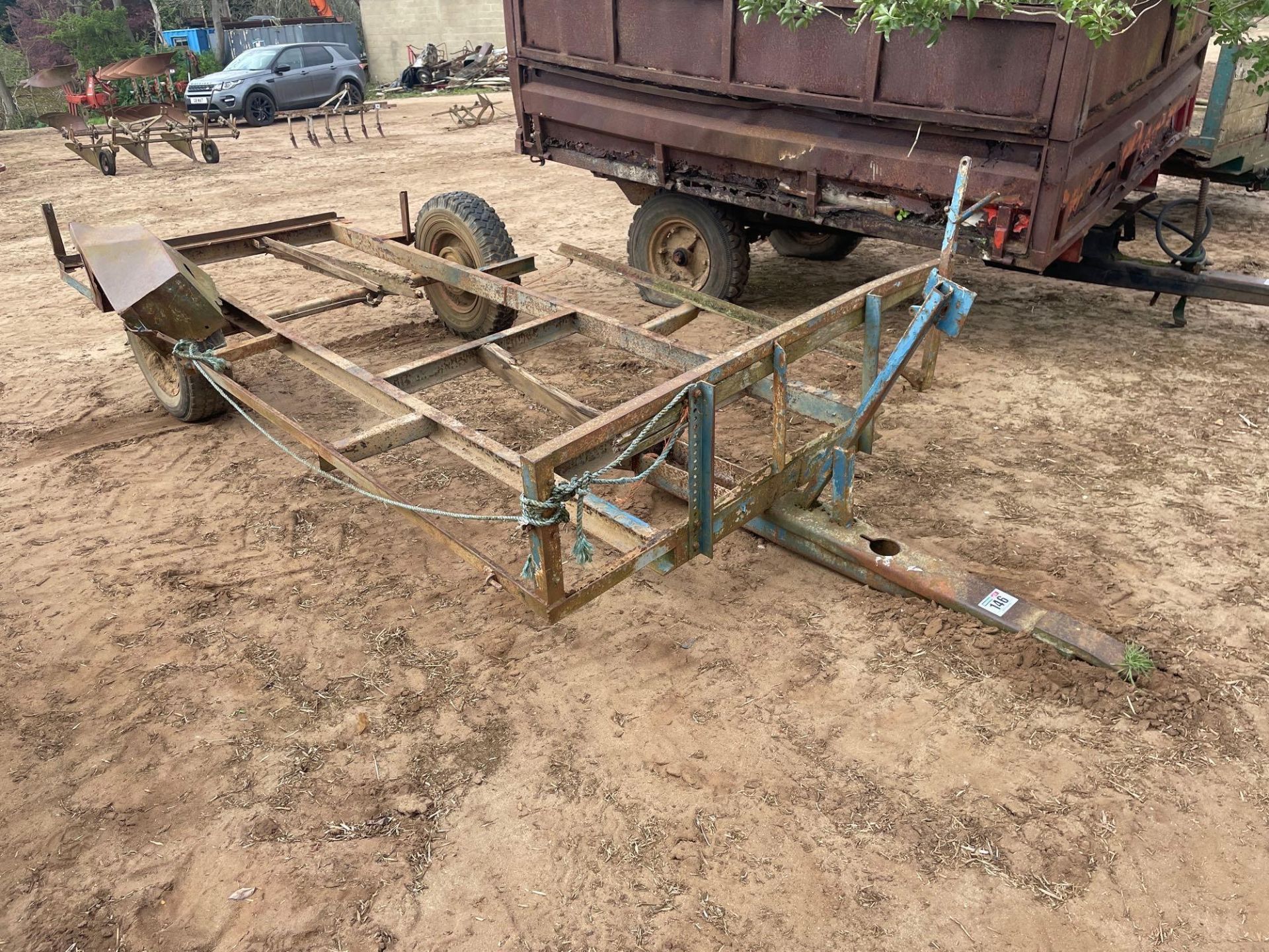 Flat bed trailer 6ft x 12ft single axle with wooden floor on 215/75R16 wheels and tyres