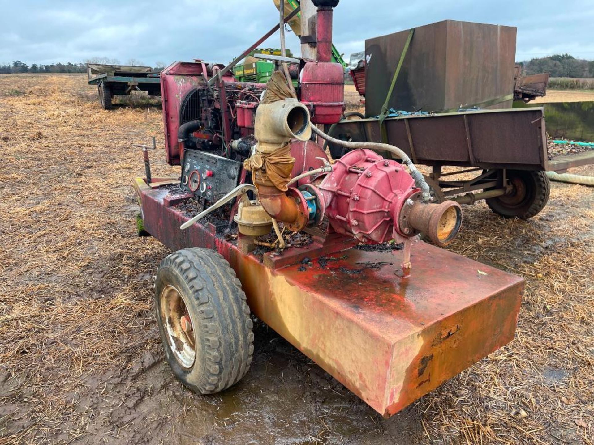 Irrigation pump set with 6 cylinder diesel engine and Landini pump - Image 6 of 6