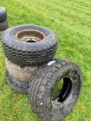 4 wheels and tyres plus spare tyre without rim - 12.5/80-15.3