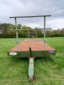 2007 Warwick bale trailer, twin axle, metal bed, 24ft with spare tyre