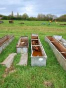 Quantity of metal water troughs