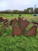 Quantity of metal hay racks