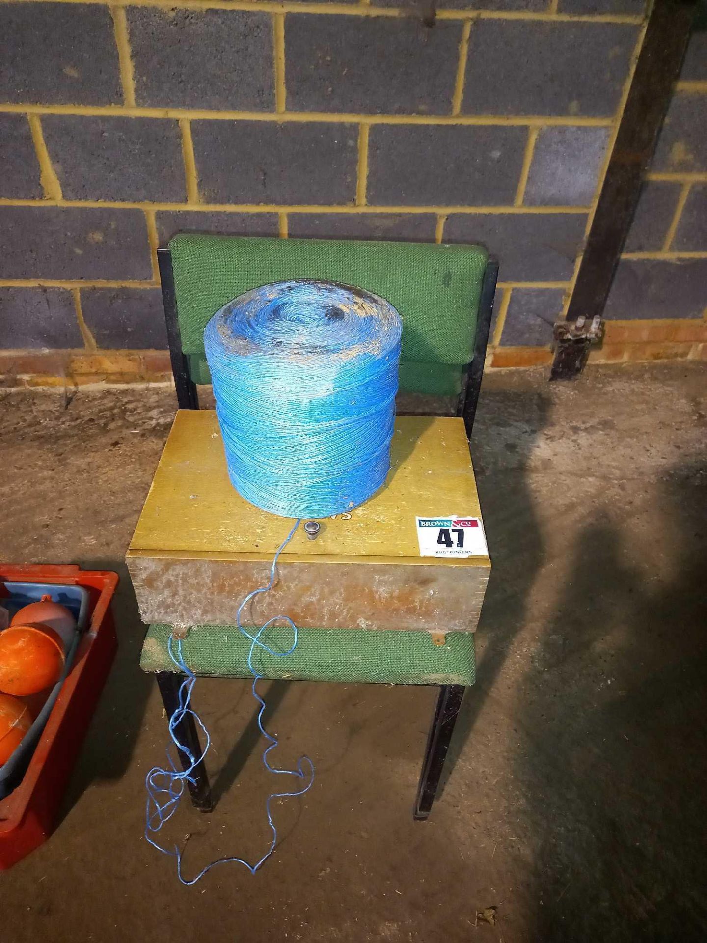 Chair and wooden box