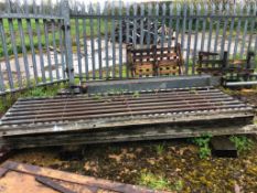 Cattle grid, sleepers and troughs