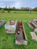 Quantity of metal water troughs