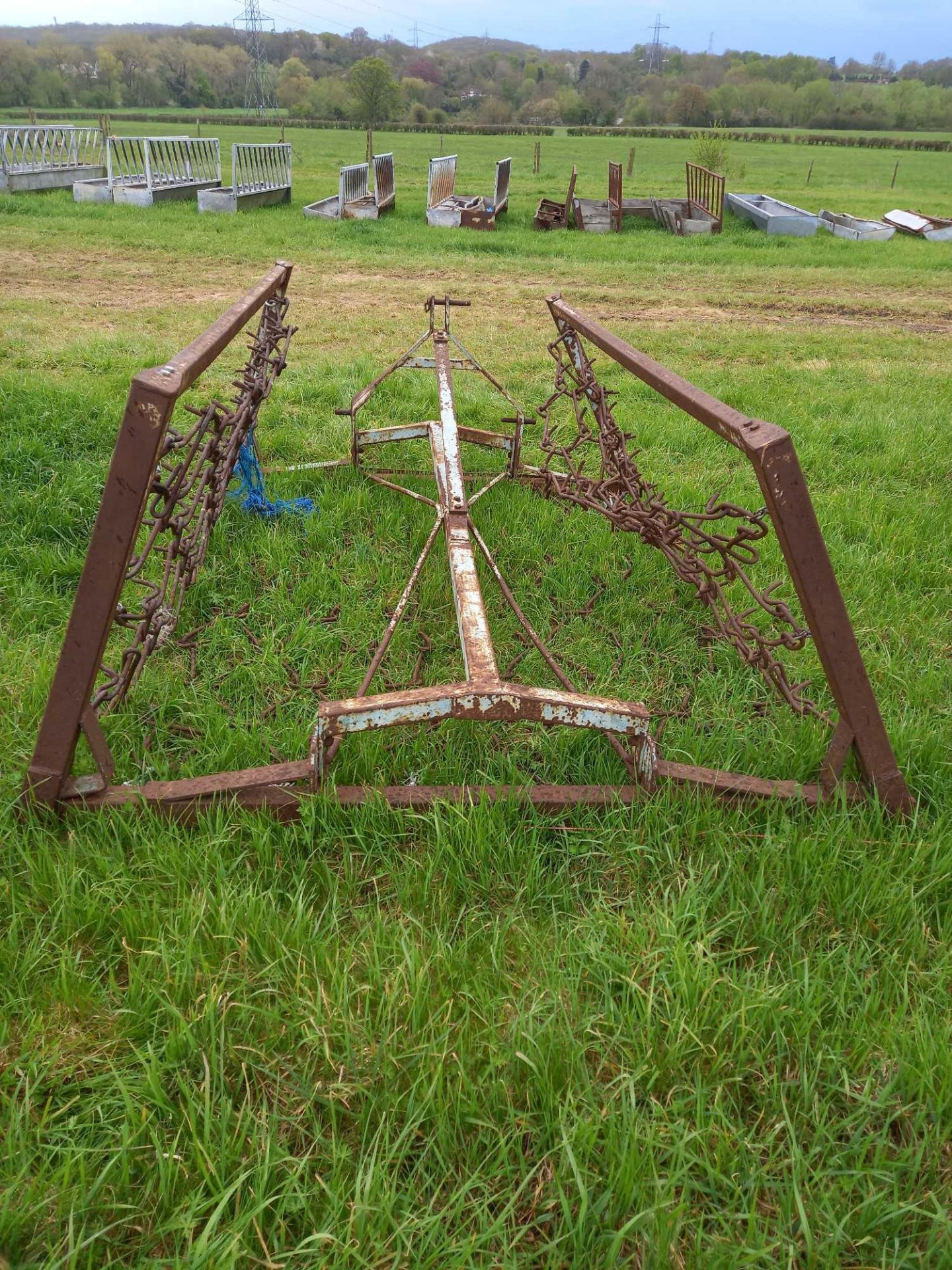 Chain harrow on frame - Image 2 of 2