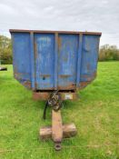 ETC grain trailer, twin axle, hydraulic tipping and tailgate