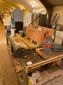 Work bench with vice and contents