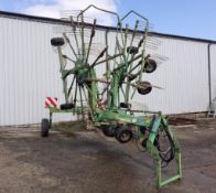 2005 Krone Swadro 800/26 twin rotor trailed rake. NB: requires some welding