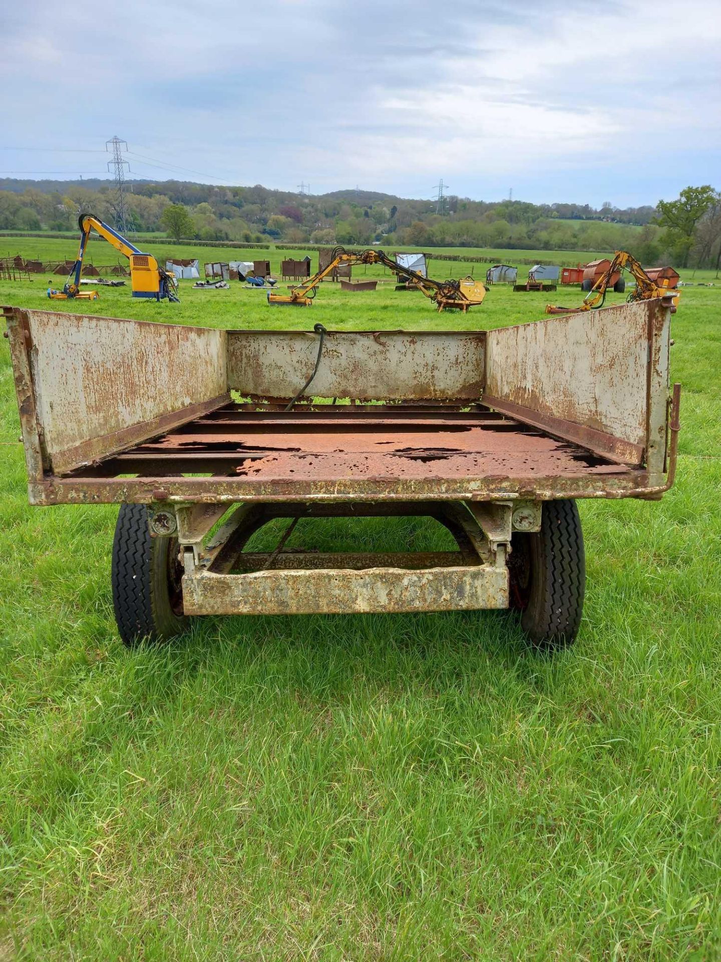 Tipping trailer with sides, single axle (no drawbar) - Image 2 of 2