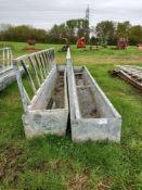 Quantity of cattle feed barriers with troughs