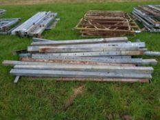 Quantity of metal barrier posts