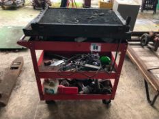 Metal tool trolley