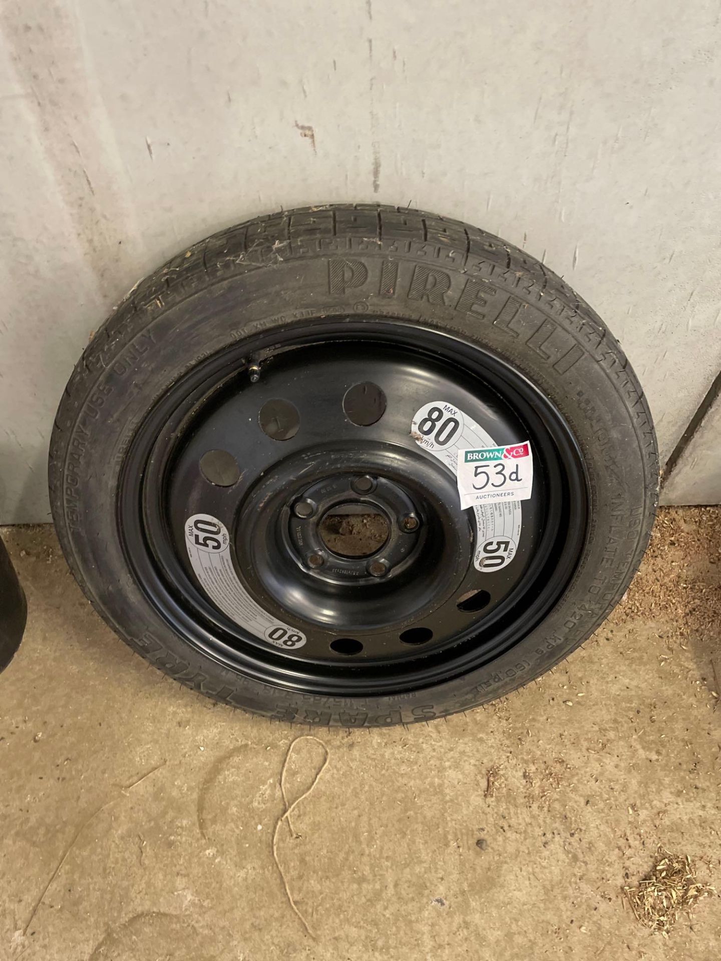 *Single Pirreli 115/85R18 space saver wheel and tyre to suit BMW. NO VAT.