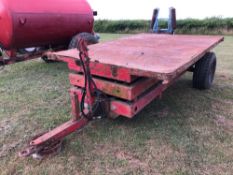 Pettit high tip flat bed single axle trailer