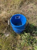 Quantity small blue buckets