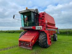 1992 Massey Ferguson 40RS combine harvester with 20ft powerflow header and trolley, datavision scree